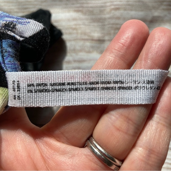 Free People Intimately Demi Bralette Women’s Medium Black Green Blue - Picture 6 of 6